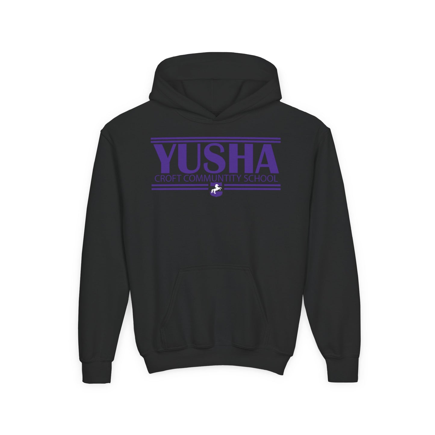 Yusha Youth Hooded Sweatshirt - Stylish School Spirit Wear, Perfect for Students, Gifts for Graduations, Casual Everyday Use