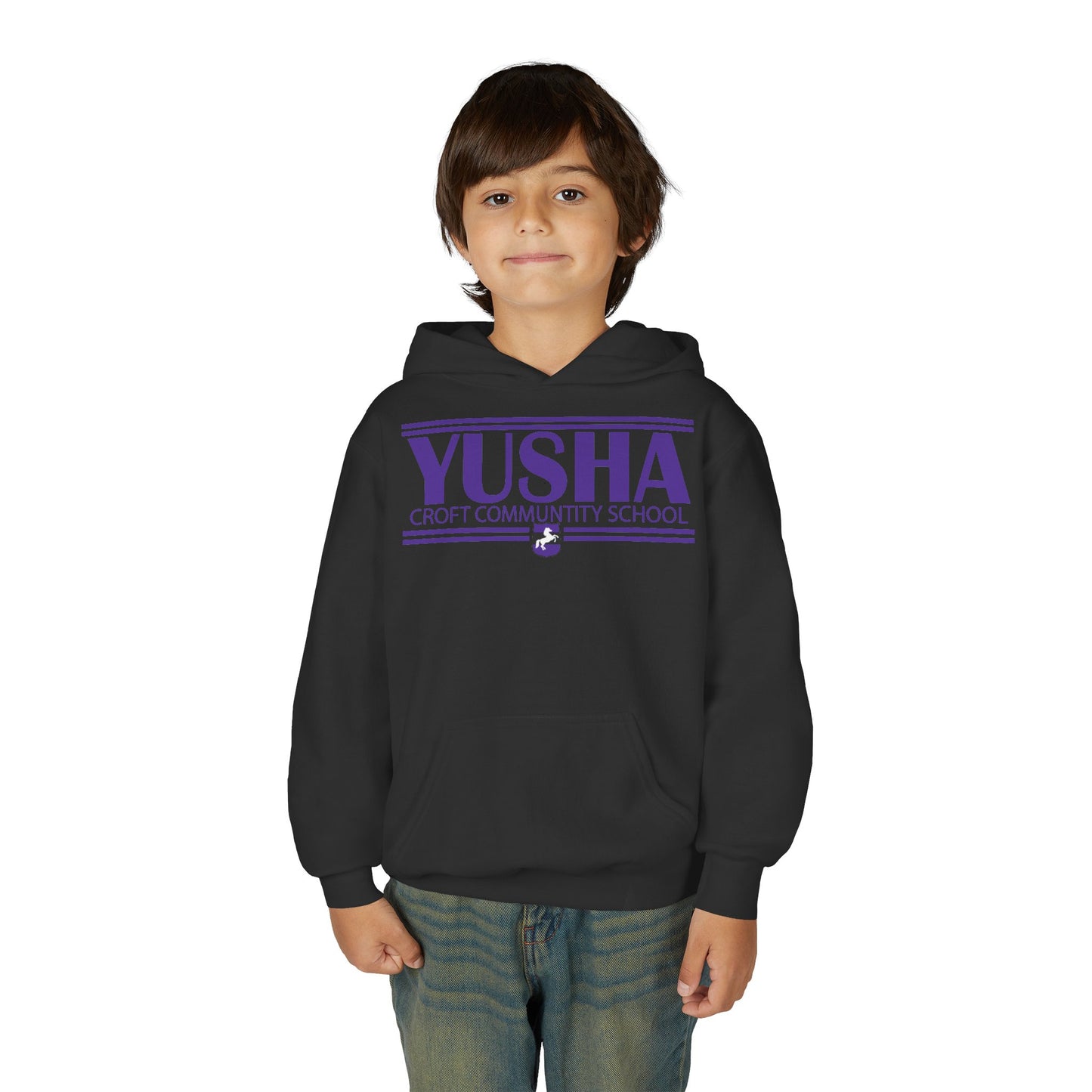 Yusha Youth Hooded Sweatshirt - Stylish School Spirit Wear, Perfect for Students, Gifts for Graduations, Casual Everyday Use