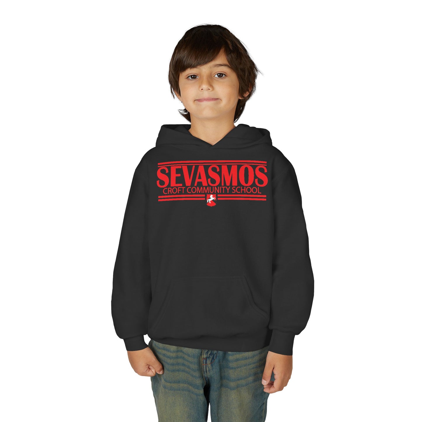 Sevasmos Youth Hooded Sweatshirt - Stylish School Spirit Wear, Perfect for Students, Gifts for Graduations, Casual Everyday Use