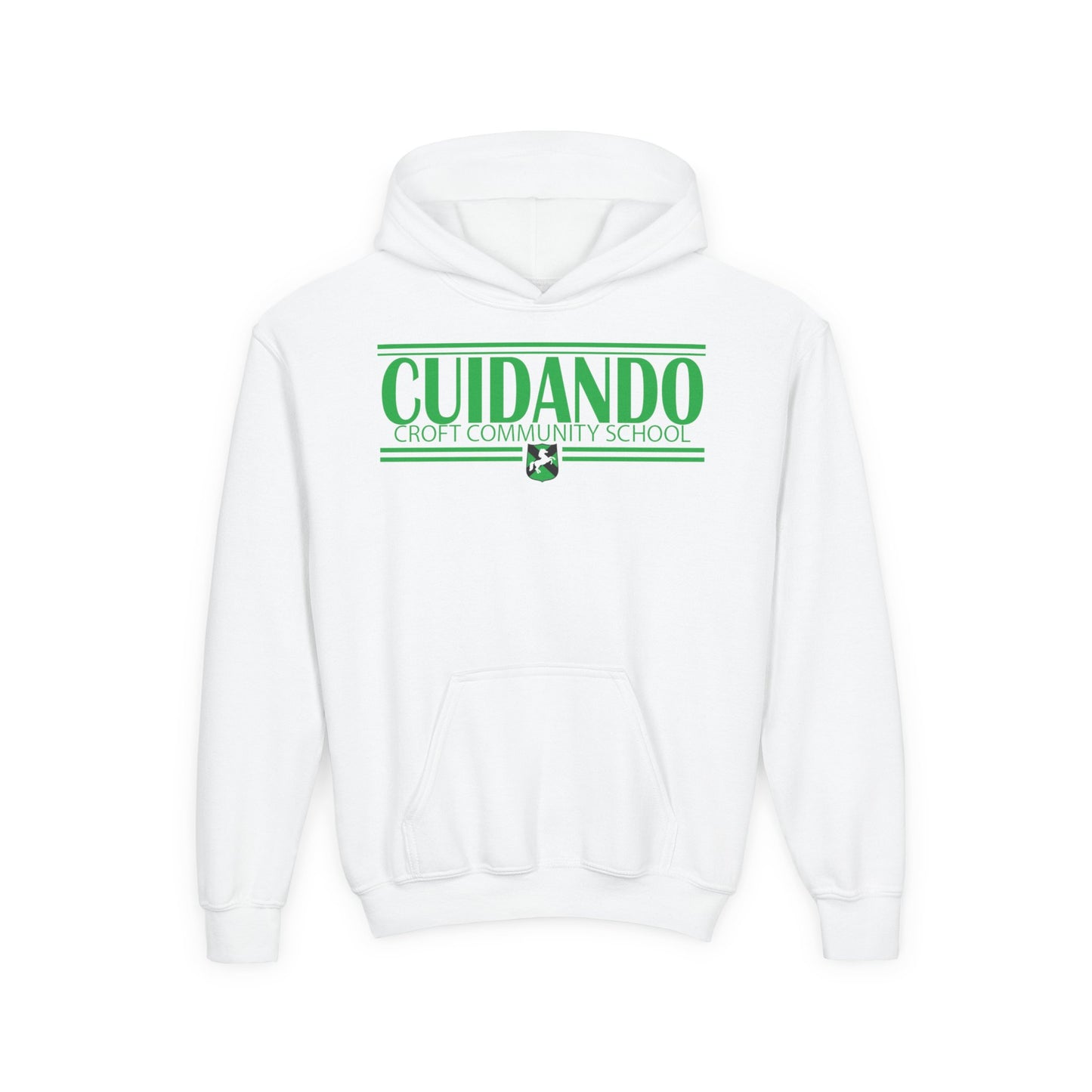 Cuidando Youth Hooded Sweatshirt - Stylish School Spirit Wear, Perfect for Students, Gifts for Graduations, Casual Everyday Use