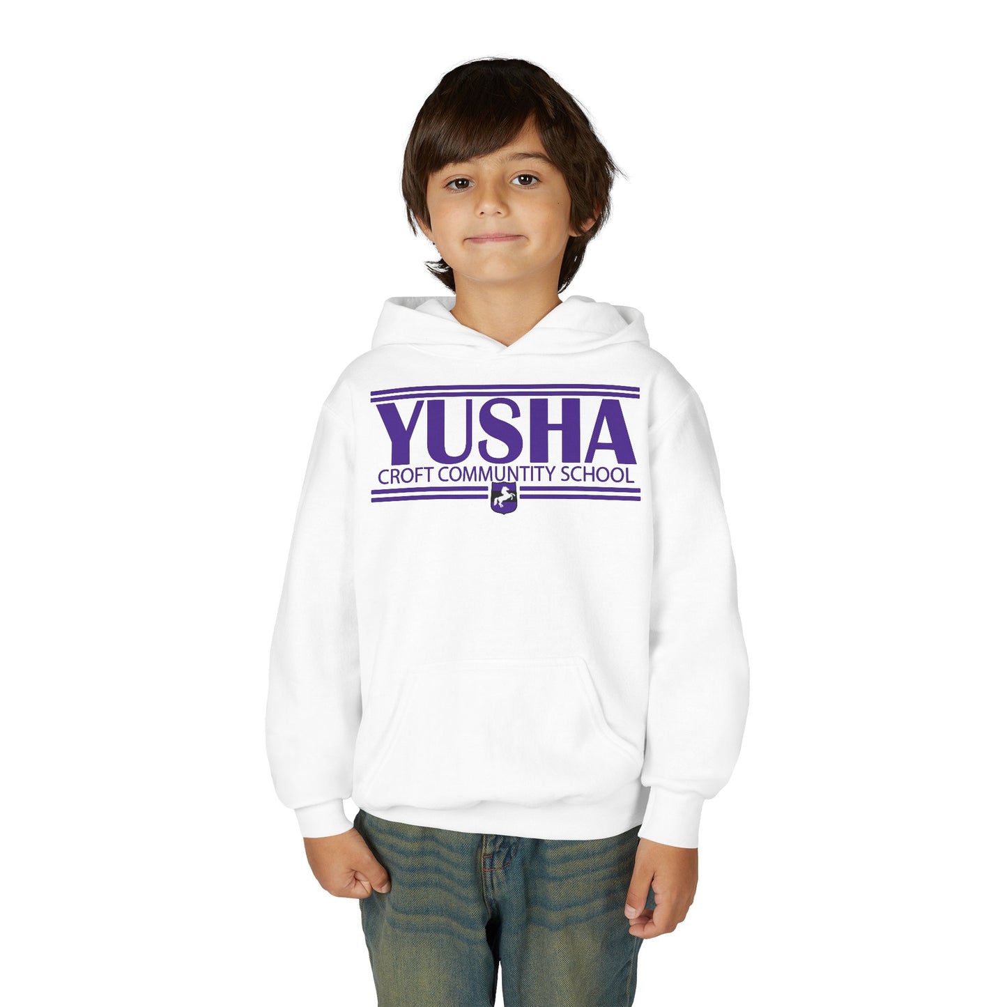 Yusha Youth Hooded Sweatshirt - Stylish School Spirit Wear, Perfect for Students, Gifts for Graduations, Casual Everyday Use